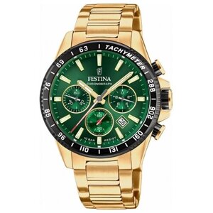 Наручные часы FESTINA Timeless Chrono, зеленый