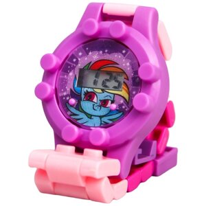 Наручные часы Hasbro, кварцевые, корпус пластик, ремешок пластик, LED-дисплей, фиолетовый
