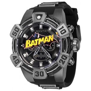 Наручные часы INVICTA Часы мужские кварцевые Invicta DC Comics Batman 41126, черный