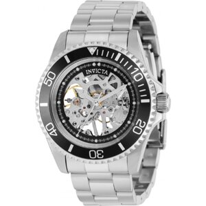 Наручные часы INVICTA Часы мужские механические с автоподзаводом Invicta Pro Diver 37877, серебряный