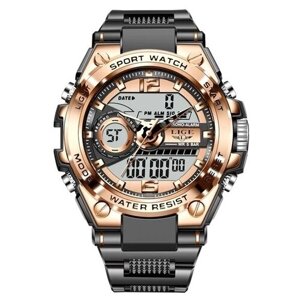 Наручные часы LIGE Стильные мужские спортивные электронные наручные часы, серебряный, серый