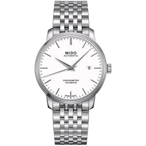 Наручные часы Mido Часы Mido Baroncelli Chronometer Silicon Gent M027.408.11.011.00, белый