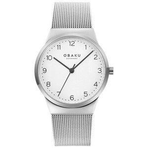 Наручные часы OBAKU Наручные часы Obaku V255LXCIMC, серебряный, белый