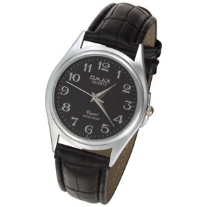 Наручные часы OMAX Наручные часы на кожаном ремешке Omax HL 736 размер 33х33 мм, серебряный