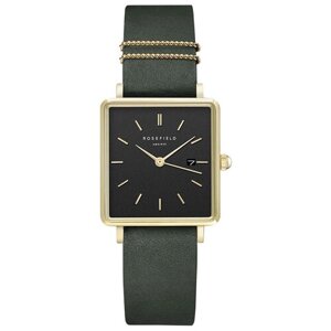 Наручные часы Rosefield Американские женские наручные часы Rosefield Boxy BFGMG-X237 с гарантией, зеленый, черный