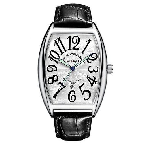 Наручные часы Sanda Элегантные мужские механические наручные часы, белый, серебряный