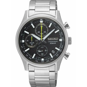 Наручные часы SEIKO CS Sports Наручные часы Seiko SSB419P1, серебряный, черный