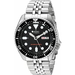 Наручные часы SEIKO Seiko SKX007K2, черный, серебряный