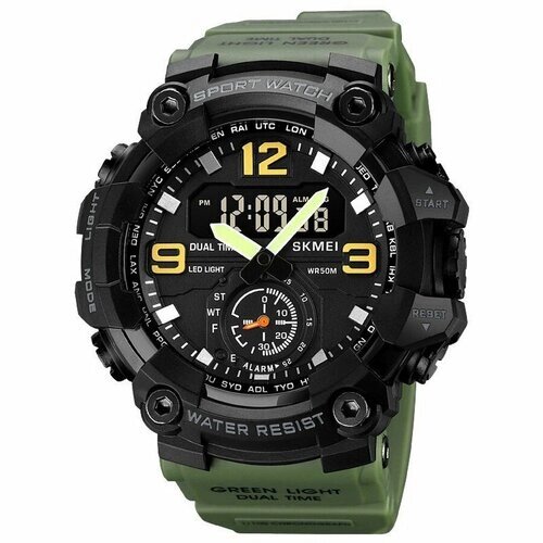 Наручные часы SKMEI 473, зеленый, черный