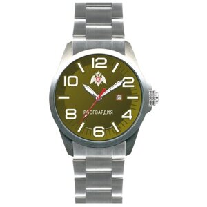 Наручные часы СПЕЦНАЗ Наручные часы Спецназ C2890364-2115-04, серебряный, зеленый