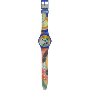 Наручные часы swatch наручные часы swatch carousel, BY robert delaunay GZ712, синий