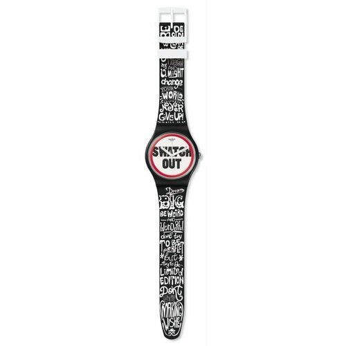 Наручные часы swatch SWATCH Часы наручные SWATCH OUT SUOB160, белый, черный