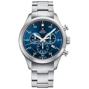 Наручные часы SWISS military BY chrono SM34076.02, синий, серебряный