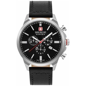 Наручные часы Swiss Military Hanowa 06-4332.04.007, черный, серебряный