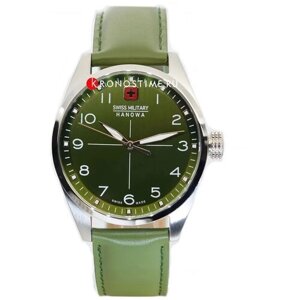 Наручные часы Swiss Military Hanowa Мужские наручные часы Swiss Military Hanowa Driver SMWGA7000903 с сапфировым стеклом с гарантией, серебряный, зеленый