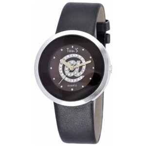 Наручные часы Тик-Так Наручные стрелочные часы (Тик-Так Н719 коричн-серебр корп), серебряный, коричневый