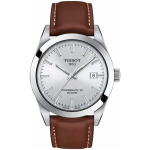 Наручные часы TISSOT Наручные часы Tissot Gentleman Powermatic 80 Silicium T127.407.16.031.00, серебряный