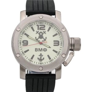 Наручные часы ТРИУМФ Часы ВМФ механические с автоподзаводом (сапфировое стекло) 1025.14, белый