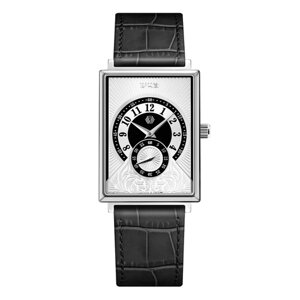 Наручные часы УЧЗ 3089L-1, черный, серебряный