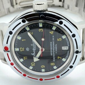 Наручные часы Восток Амфибия Часы мужские наручные механические Восток Амфибия 420270 с Автоподзаводом, серебряный