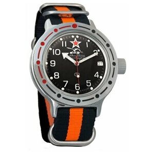 Наручные часы Восток Амфибия Наручные механические часы с автоподзаводом Восток Амфибия 420306 black orange, оранжевый
