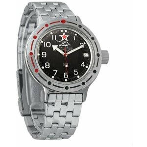 Наручные часы Восток Амфибия Наручные механические часы с автоподзаводом Восток Амфибия 420306 steel 710, серебряный
