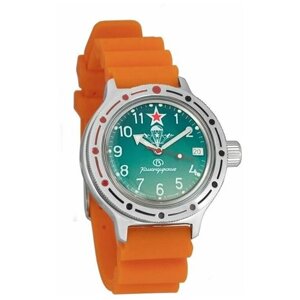 Наручные часы Восток Амфибия Наручные механические часы с автоподзаводом Восток Амфибия 420307 resin 120 orange, оранжевый