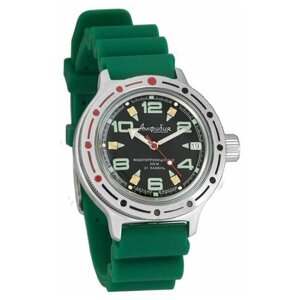 Наручные часы Восток Амфибия Наручные механические часы с автоподзаводом Восток Амфибия 420334 resin 120 green, зеленый