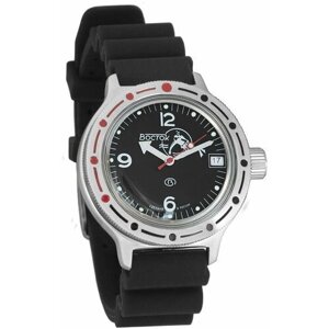 Наручные часы Восток Амфибия Наручные механические часы с автоподзаводом Восток Амфибия 420634 resin 120 black, черный