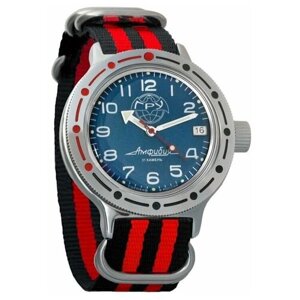 Наручные часы Восток Амфибия Наручные механические часы с автоподзаводом Восток Амфибия 420866 black red, красный