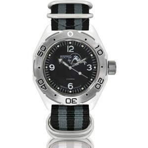 Наручные часы Восток Амфибия Наручные механические часы с автоподзаводом Восток Амфибия 670919 black grey, серый