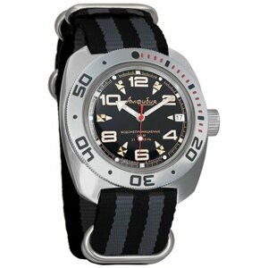 Наручные часы Восток Амфибия Наручные механические часы с автоподзаводом Восток Амфибия 710335 black grey, серый
