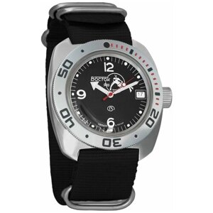 Наручные часы Восток Амфибия Наручные механические часы с автоподзаводом Восток Амфибия 710634 black, черный