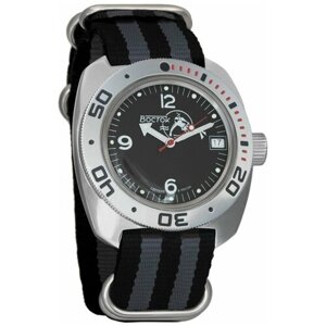 Наручные часы Восток Амфибия Наручные механические часы с автоподзаводом Восток Амфибия 710634 black grey, серый