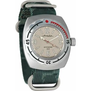 Наручные часы Восток Часы наручные мужские механические с автоподзаводом Восток Амфибия 090661, зеленый