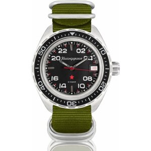 Наручные часы Восток Командирские Наручные механические часы с автоподзаводом Восток Командирские 02037А green, зеленый