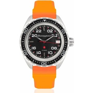 Наручные часы Восток Командирские Наручные механические часы с автоподзаводом Восток Командирские 02037А resin orange, оранжевый