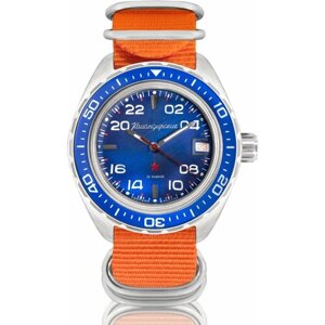 Наручные часы Восток Командирские Наручные механические часы с автоподзаводом Восток Командирские 02038А orange, оранжевый