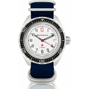 Наручные часы Восток Командирские Наручные механические часы с автоподзаводом Восток Командирские 020712 blue, синий