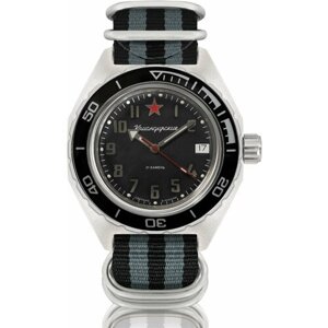 Наручные часы Восток Командирские Наручные механические часы с автоподзаводом Восток Командирские 650537 black grey, серый