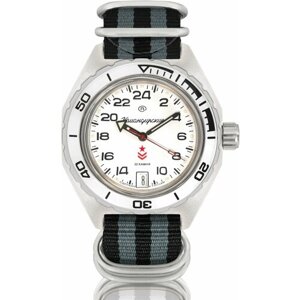 Наручные часы Восток Командирские Наручные механические часы с автоподзаводом Восток Командирские 650546 black grey, серый
