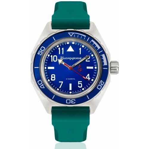 Наручные часы Восток Командирские Наручные механические часы с автоподзаводом Восток Командирские 650852 resin green, зеленый