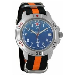 Наручные часы Восток Командирские Наручные механические часы Восток Командирские 431289 black orange, оранжевый