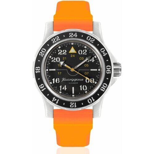 Наручные часы Восток Мужские наручные часы Восток Командирские 18010Б, оранжевый