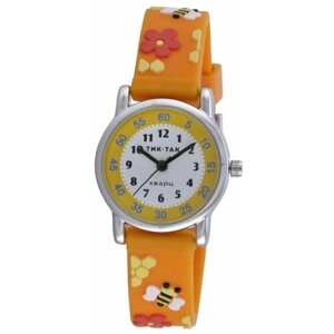 Наручные стрелочные часы (Тик-Так Н101-2 оранжевые пчёлы)