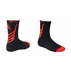Носки GOAL & PASS, размер 43-45, красный, черный