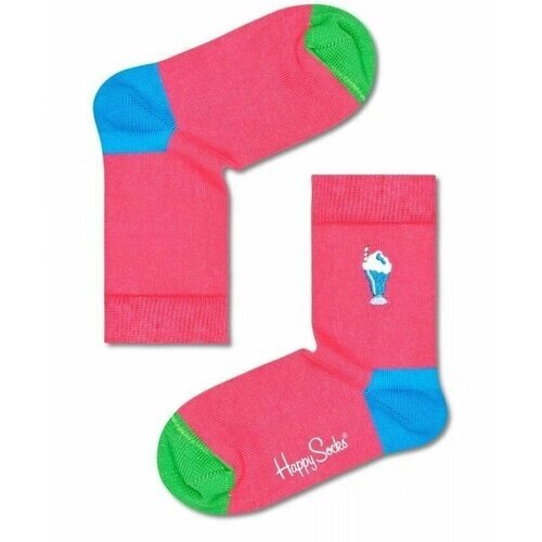 Носки Happy Socks детские, фантазийные, размер 7-9Y, розовый, мультиколор