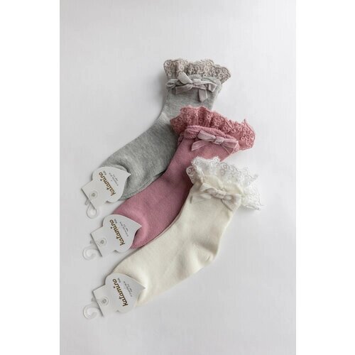 Носки KATAMINO для девочек, фантазийные, на Новый год, нескользящие, 3 пары, размер Размер 16-17. Рост 110-116., мультиколор
