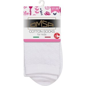 Носки Omsa для девочек, нескользящие, размер 27-30, белый