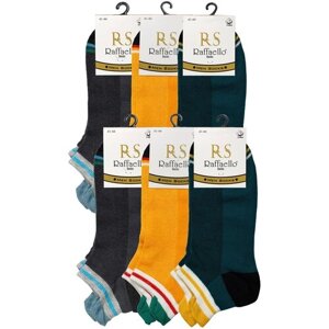 Носки Raffaello Socks, 6 пар, размер 41-44, серый, зеленый, желтый
